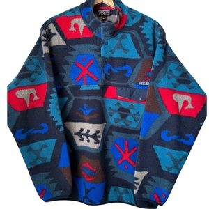 Patagonia Synchilla Snap-T Pullover Fleece Aztec Sweater Men